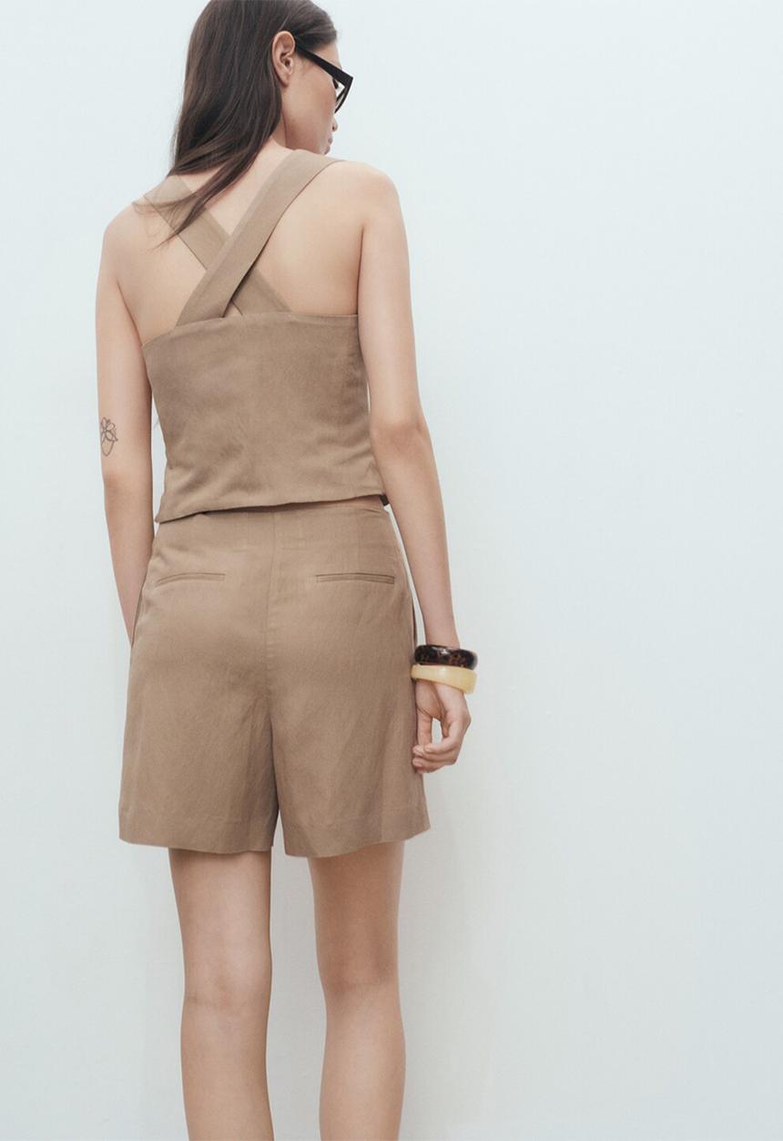 MANGO - Shorts Teresa - Brown