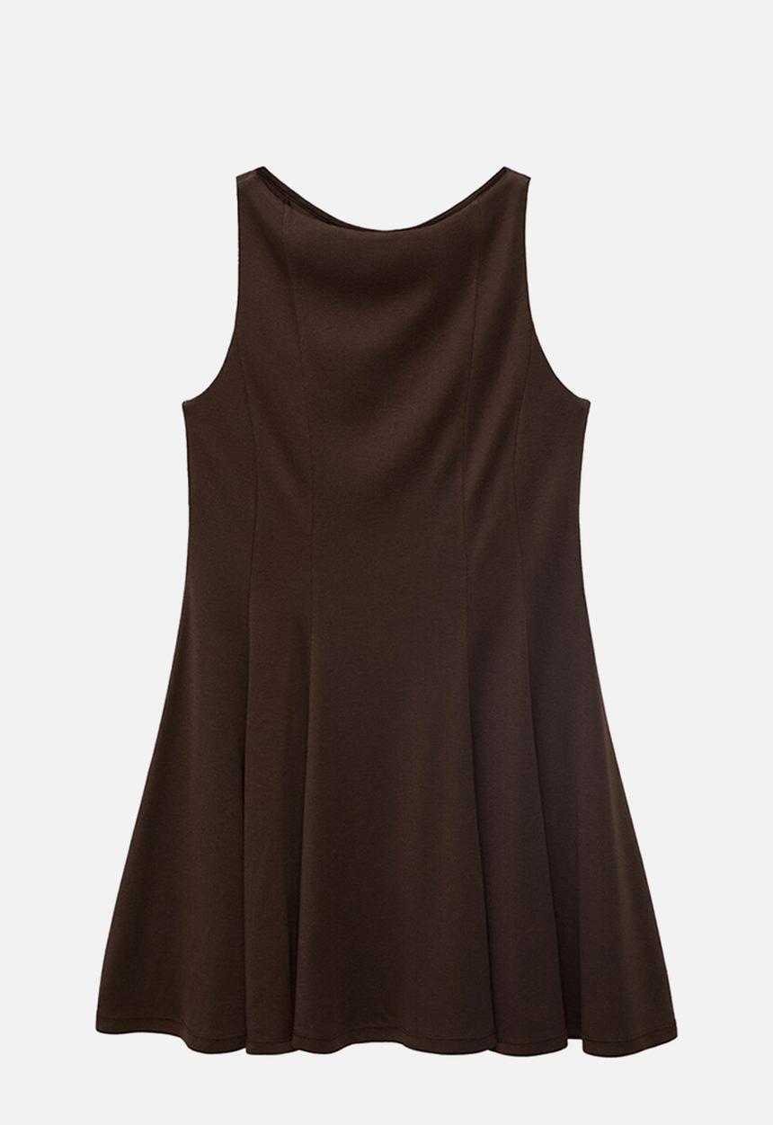 MANGO - Dress sicily -  dark brown