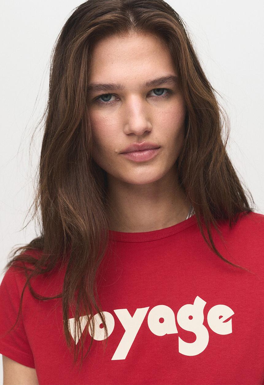 MANGO - T-shirt ilustra  -  red