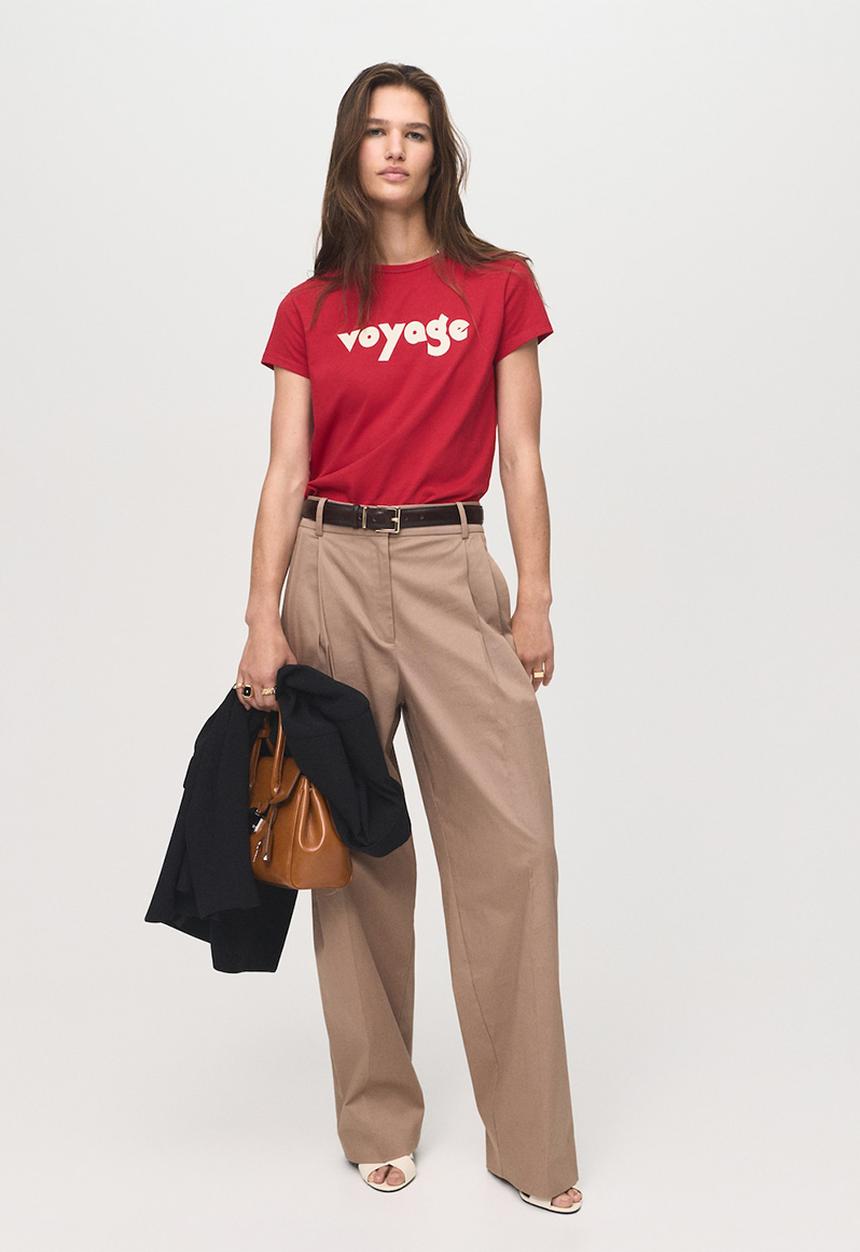 MANGO - T-shirt ilustra  -  red