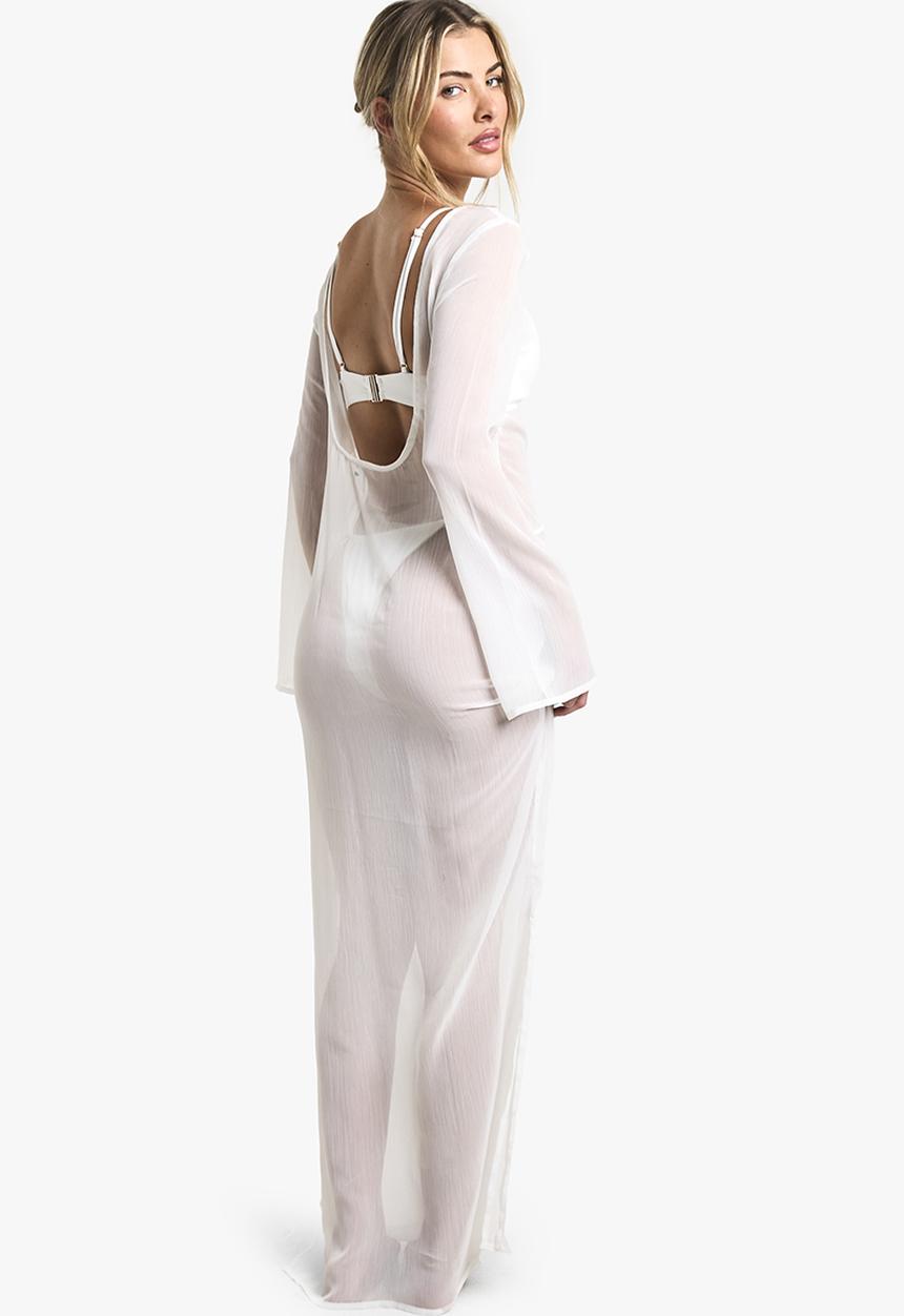 boohoo - Beachwear essentials maxi dress - white