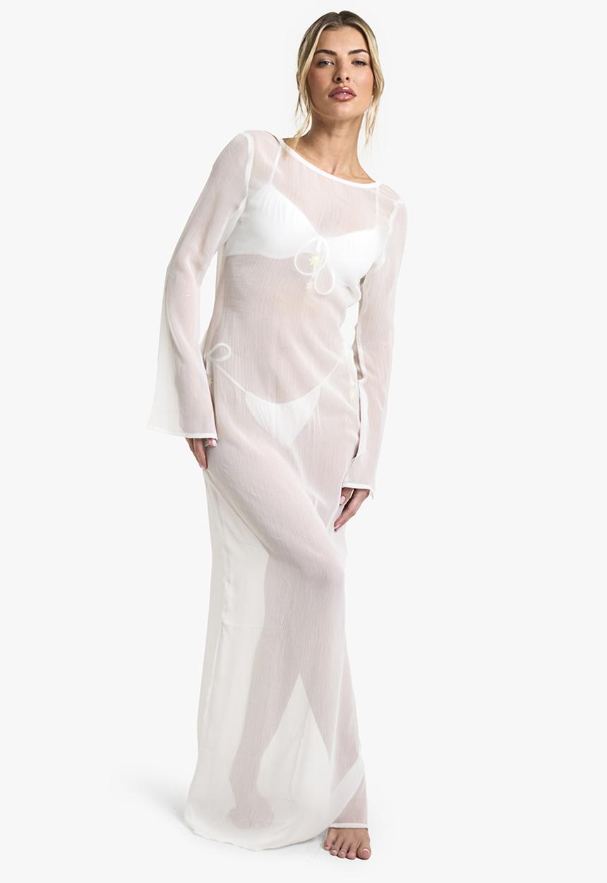 boohoo - Beachwear essentials maxi dress - white