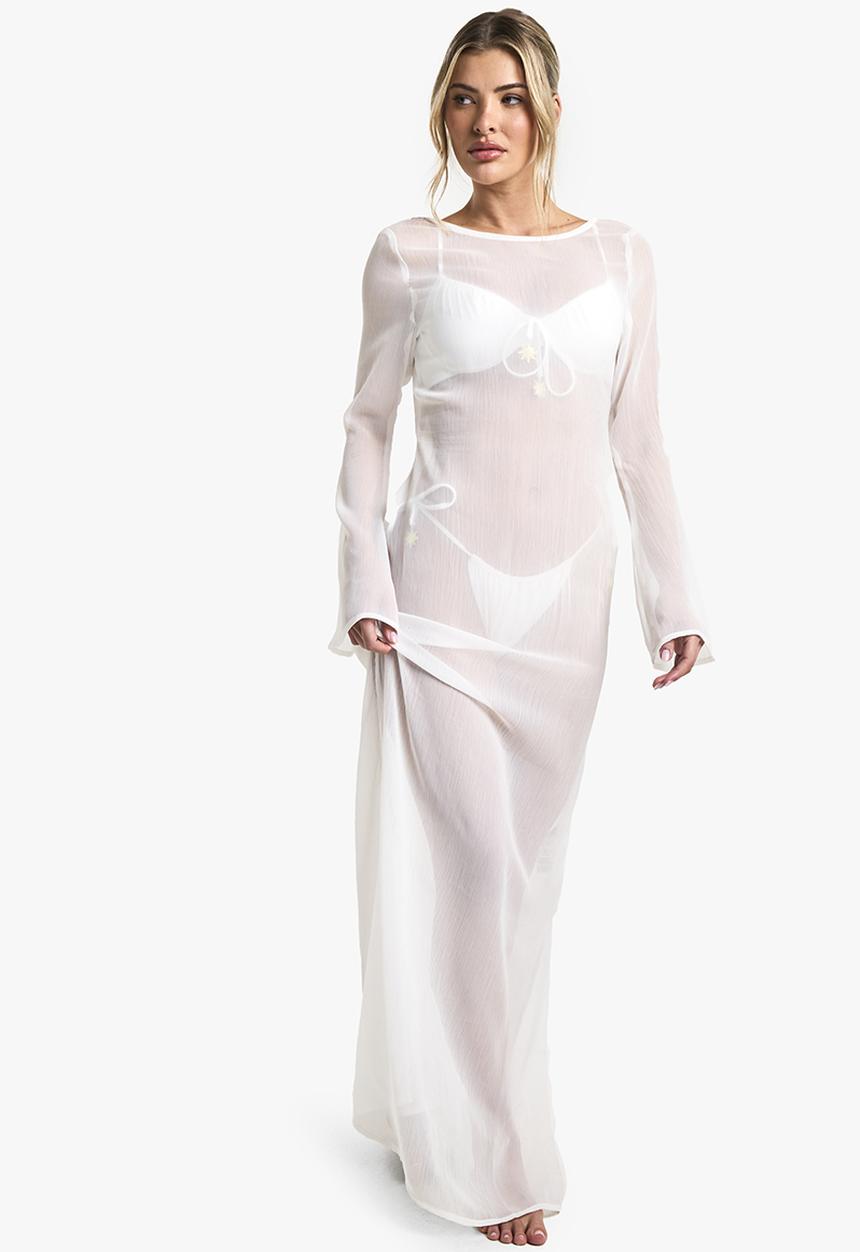 boohoo - Beachwear essentials maxi dress - white