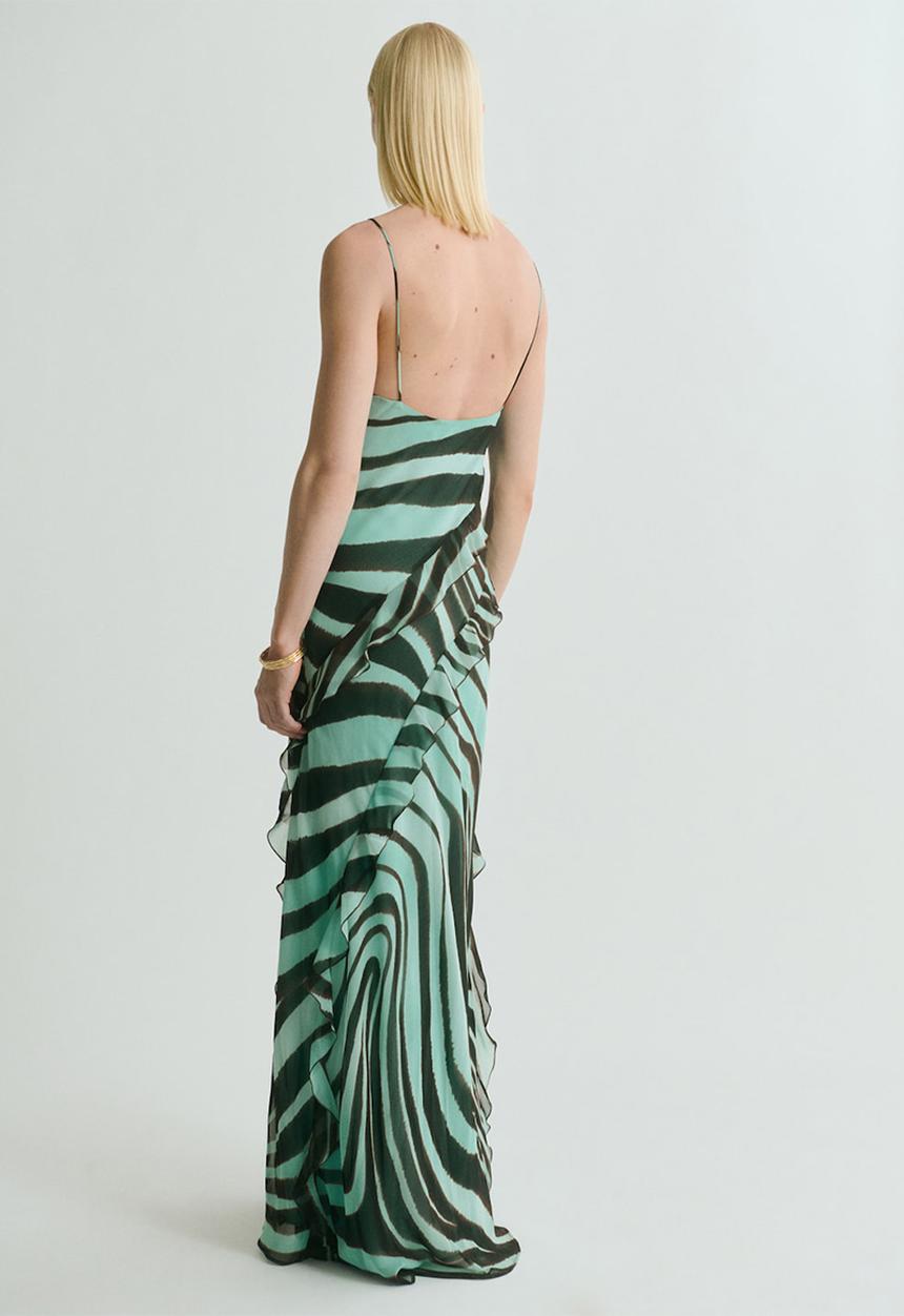 MANGO - Dress livia -  mid-green