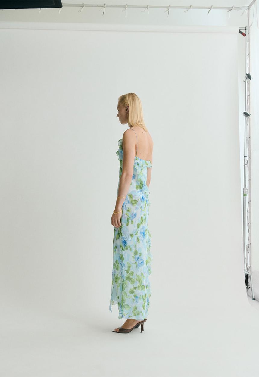 MANGO - Dress azalie -  mid-blue