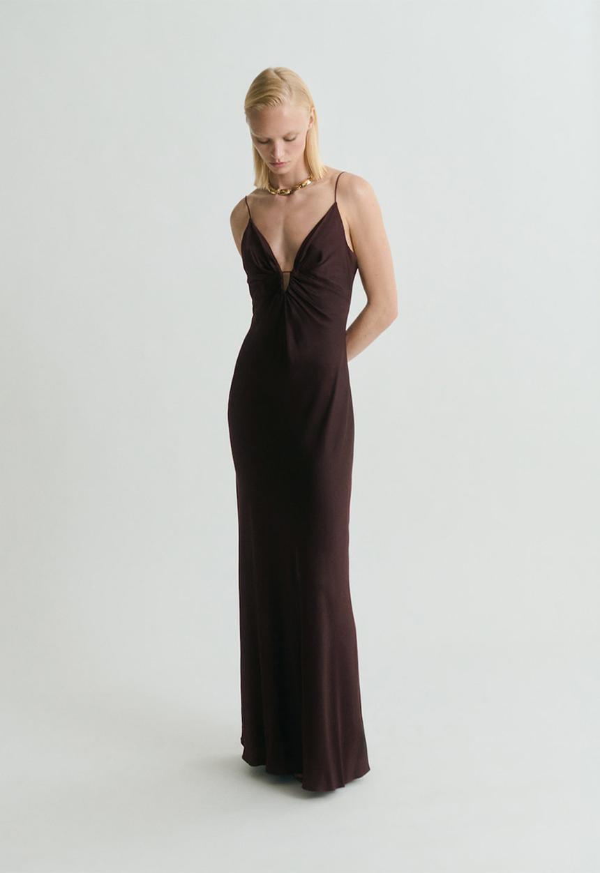 MANGO - Dress victoria -  brown