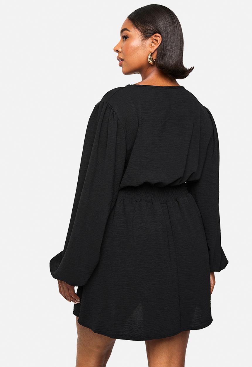 boohoo - Plus a line skater dress - black