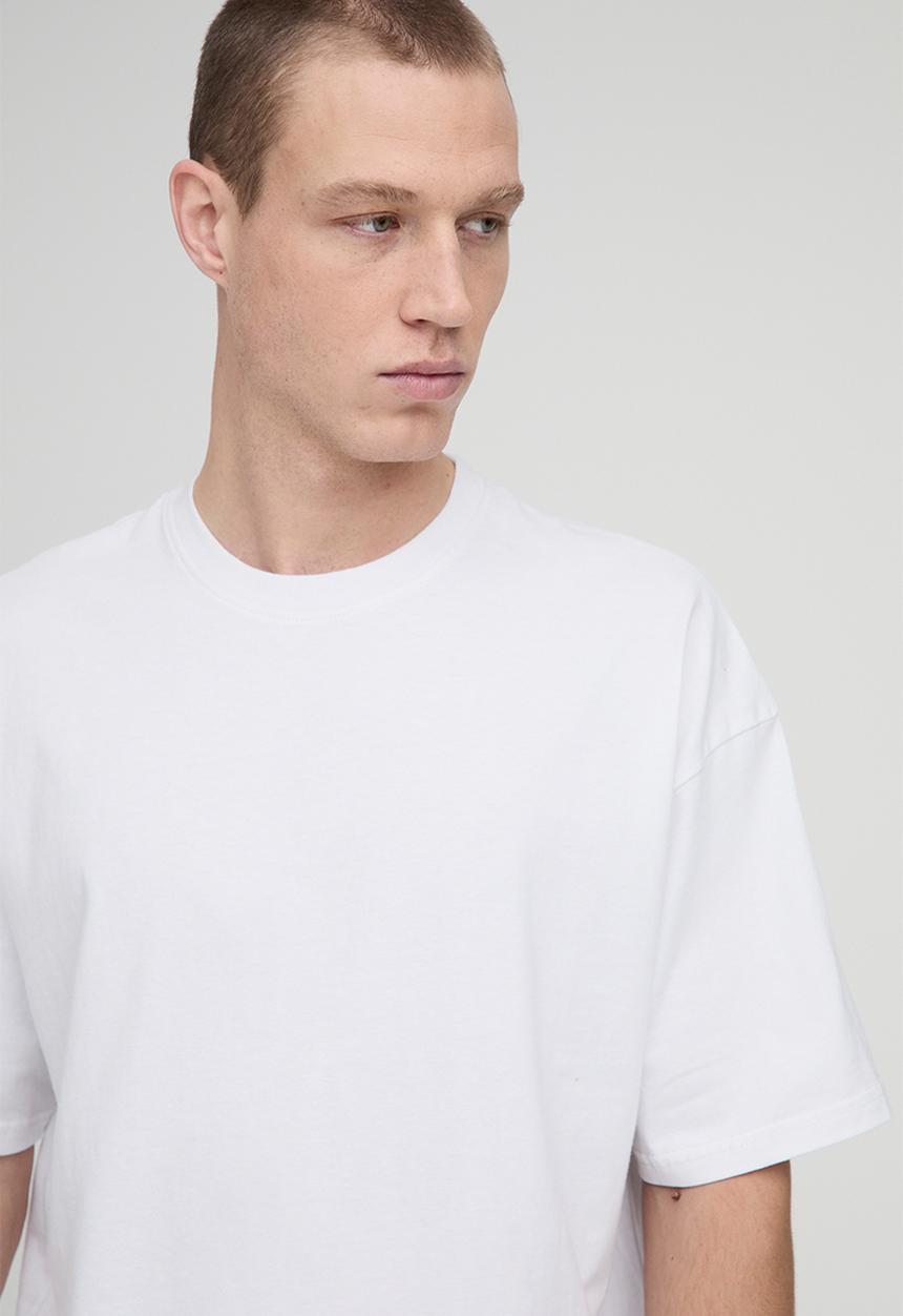 boohooMAN - Basic Oversized Boxy Crew Neck T-shirt - White