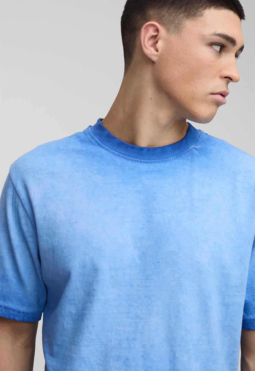 boohooMAN - Boxy Washed Crew Neck T-Shirt - blue
