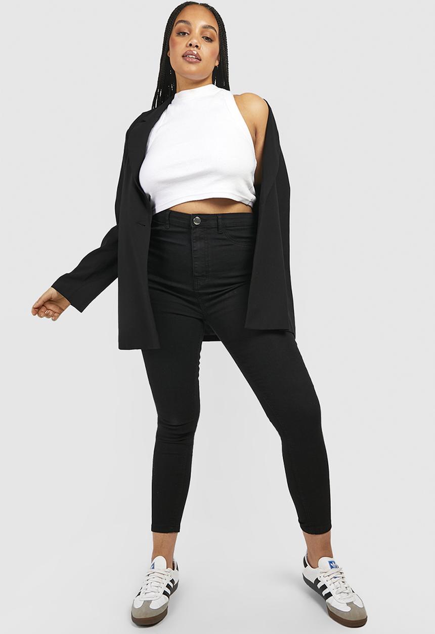boohoo - Plus high waisted jeggings - black
