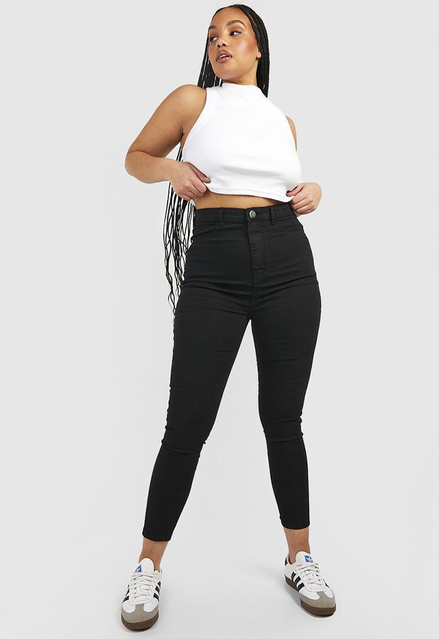 boohoo - Plus high waisted jeggings - black
