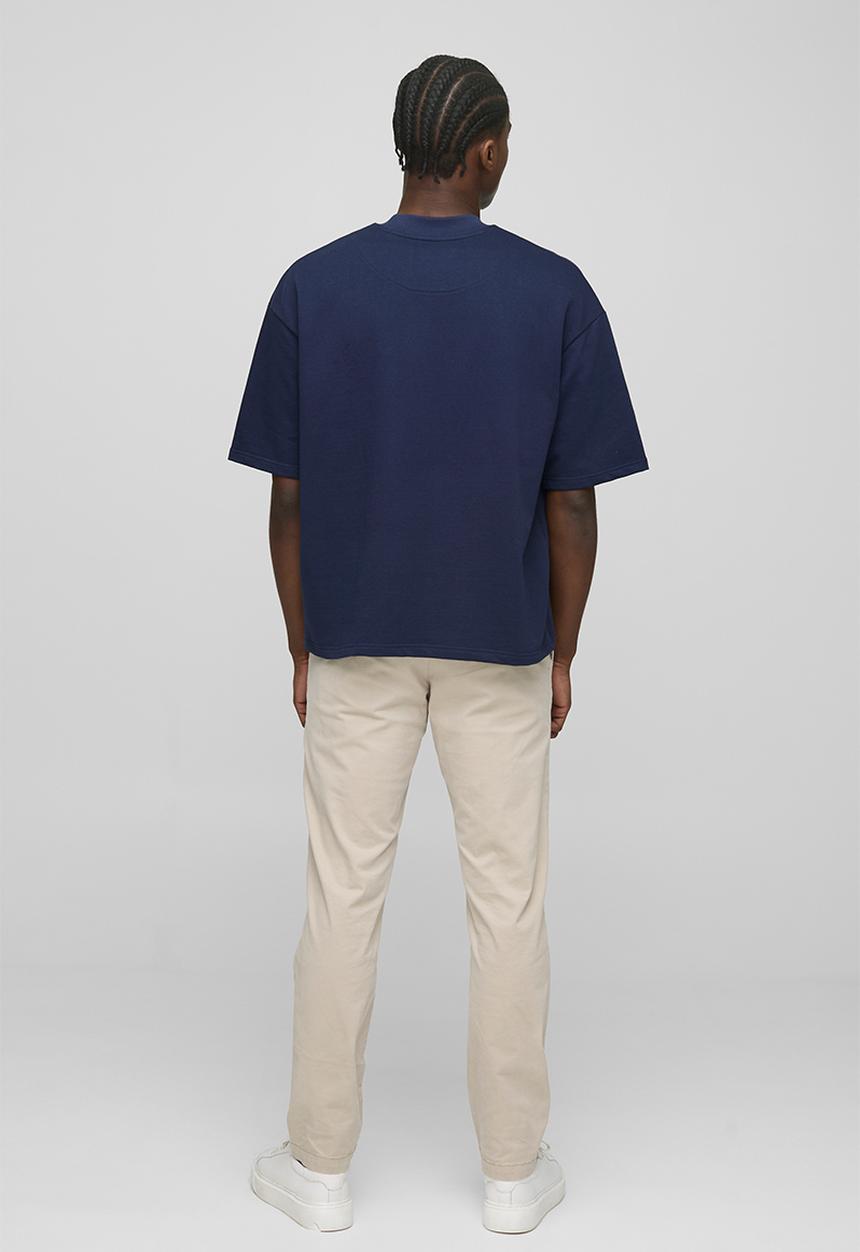 boohooMAN - Oversized Boxy Extended Neck Heavyweight T-shirt - Navy