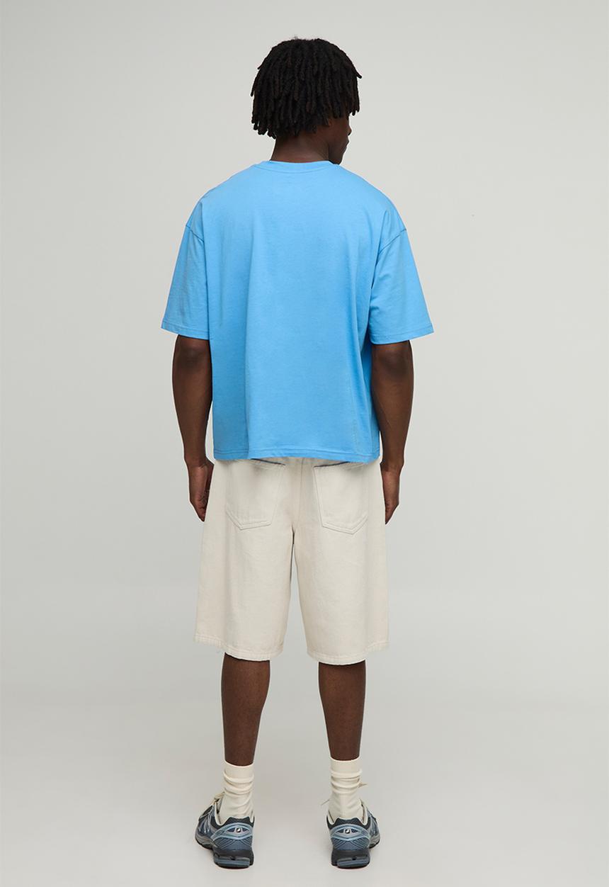 boohooMAN - Basic Oversized Boxy Crew Neck T-shirt - Cobalt