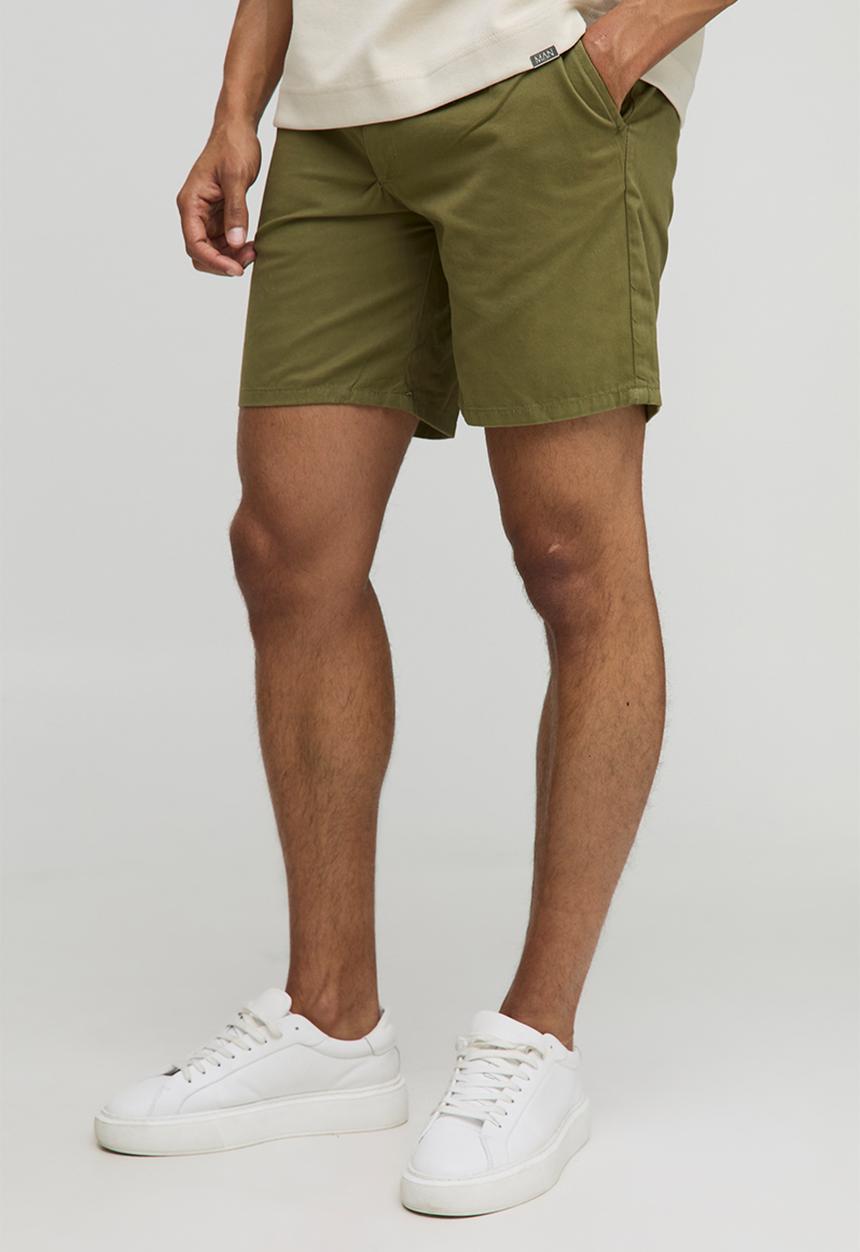 boohooMAN - Relaxed Fit Chino Shorts in Khaki - Khaki