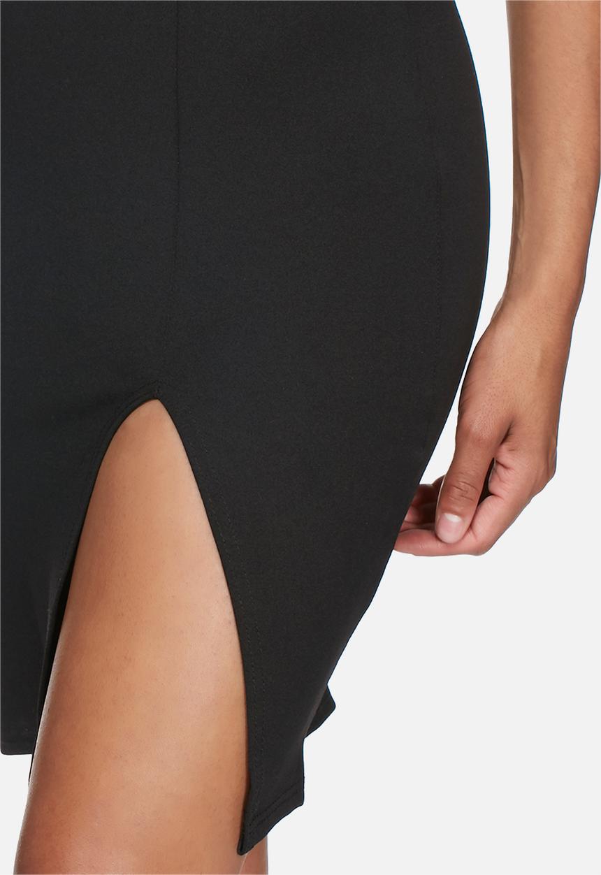 Missguided - Square neck side split dress