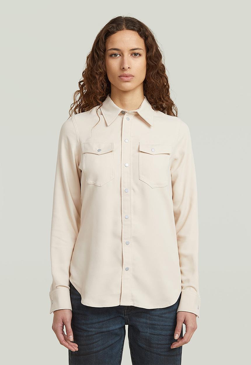 G-STAR - Slim Western l\s Shirt Wmn - White