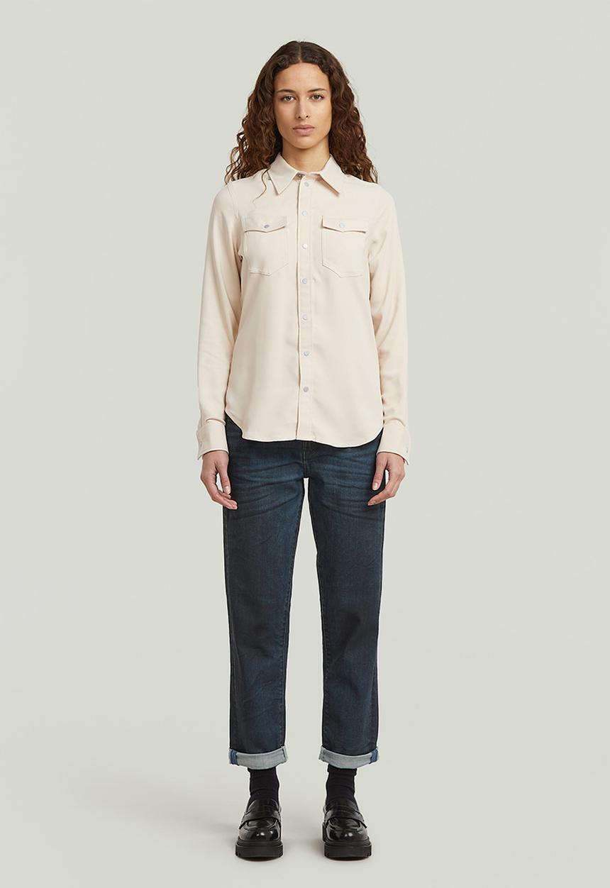 G-STAR - Slim Western l\s Shirt Wmn - White