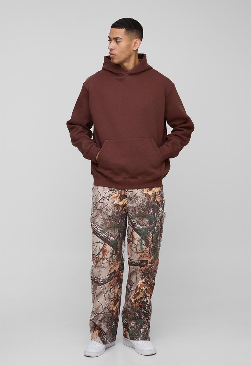 boohooMAN - Baggy Washed Camo Carpenter Trousers - camo