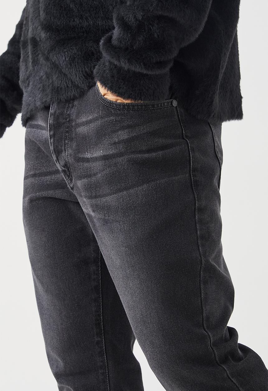 boohooMAN - Slim Flare Rigid Washed Jeans - Charcoal