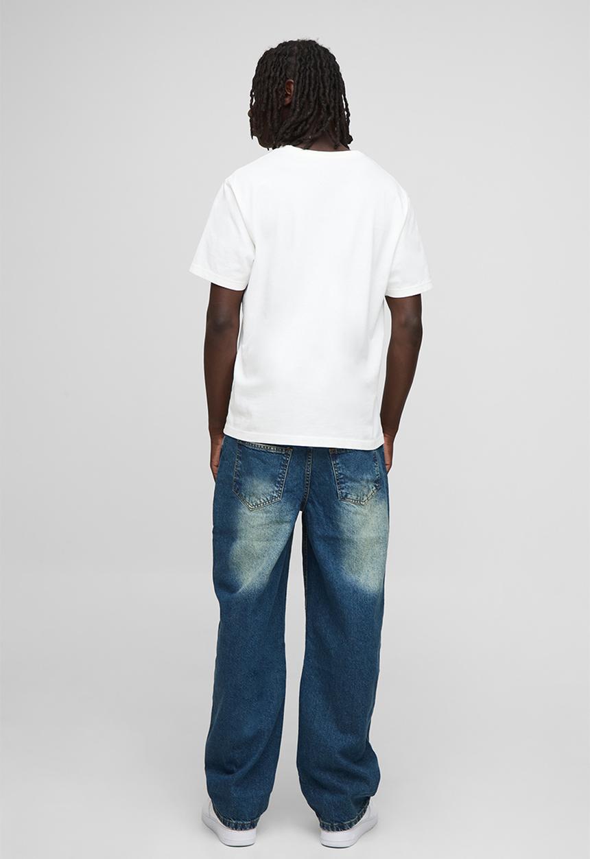 boohooMAN - Relaxed Rigid Jean - Vintage Blue