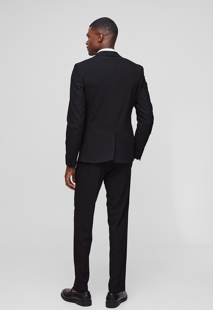 boohooMAN - Slim Black Suit Trousers - Black