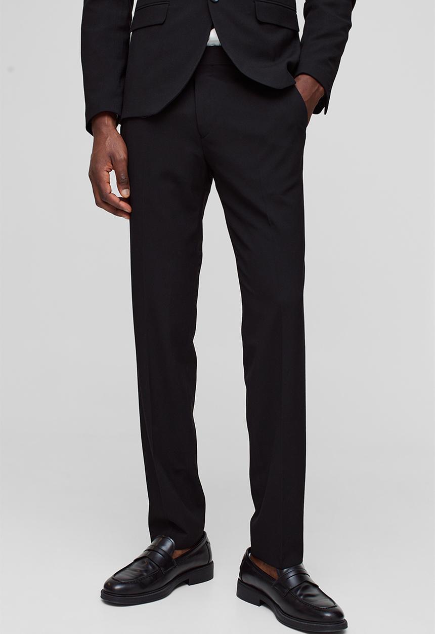 boohooMAN - Slim Black Suit Trousers - Black