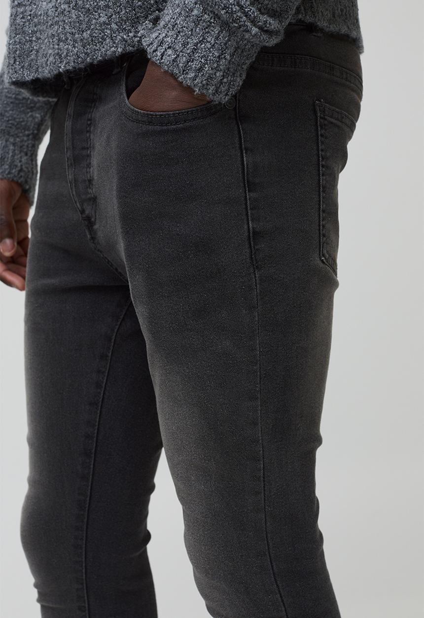 boohooMAN - Super Skinny Stretch Washed Jeans - Charcoal