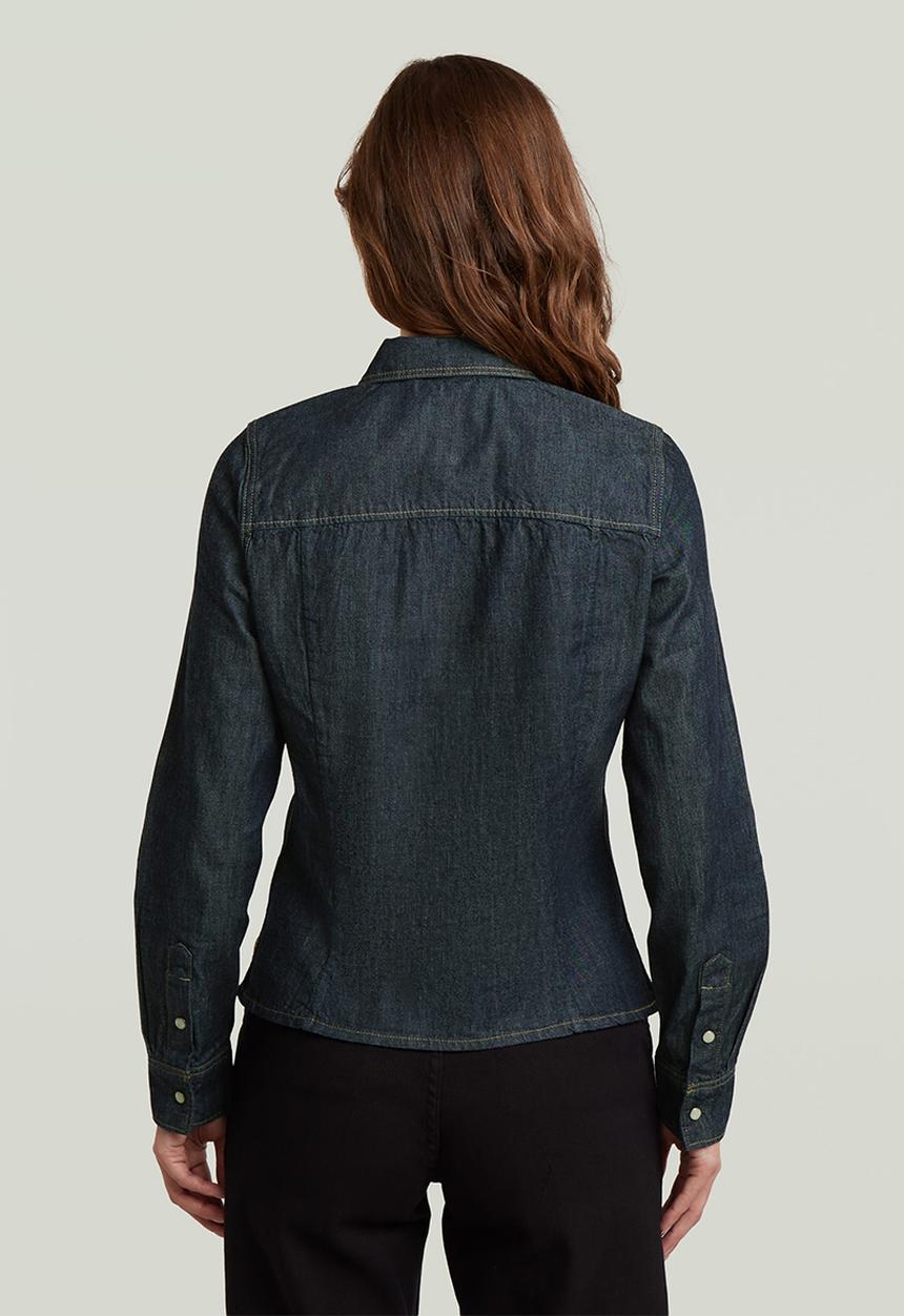G-STAR - Kick Slim Shirt l\s Wmn - Dark Blue