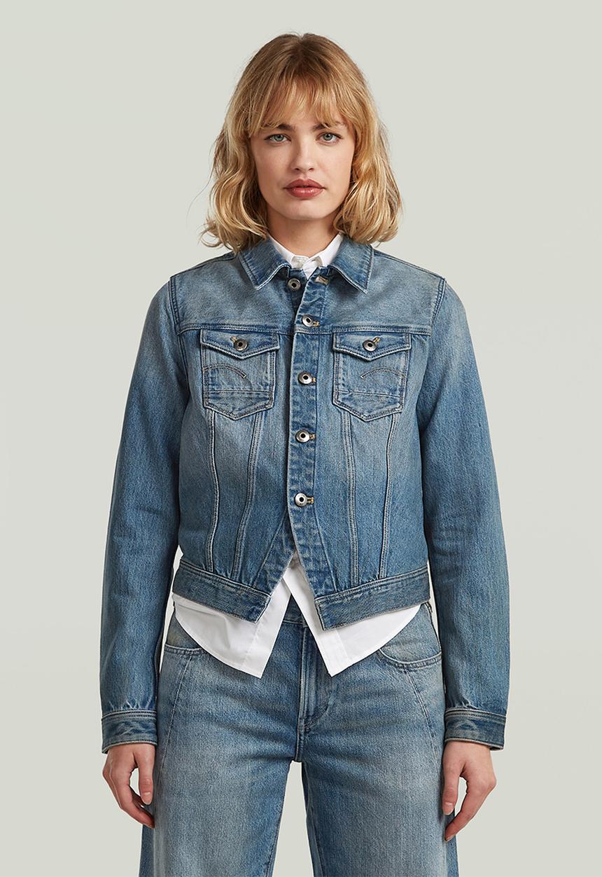 G-STAR - Pitched Hem Slim Jacket Wmn - Mid Wash