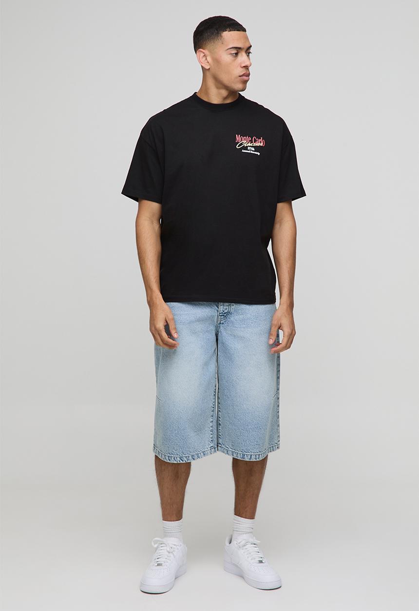 boohooMAN - Oversized Monte Carlo Classic Car Graphic T-Shirt - Black
