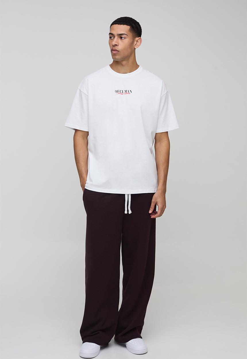 boohooMAN - Oversized Monaco Racing T-Shirt - white