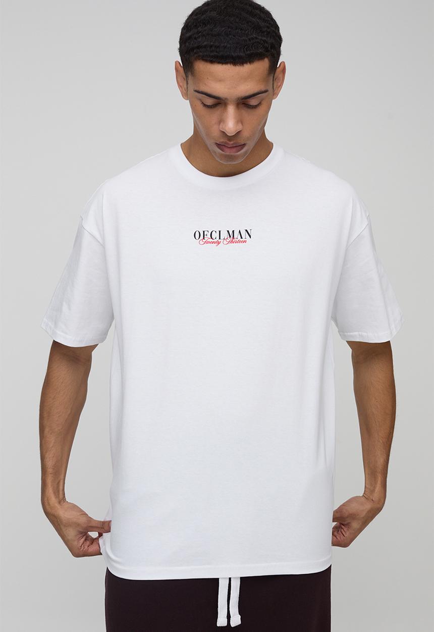 boohooMAN - Oversized Monaco Racing T-Shirt - white
