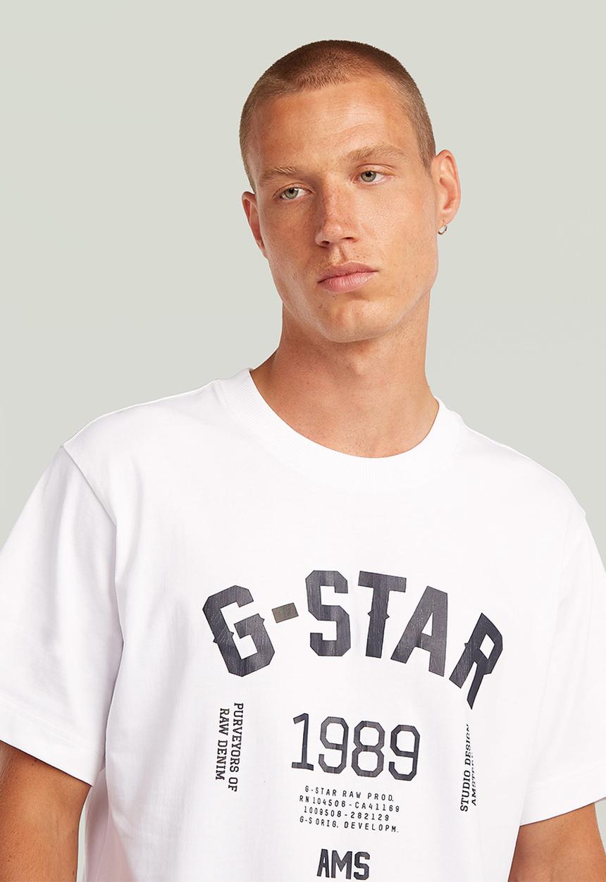 G-STAR - 89 back gr loose r t - white