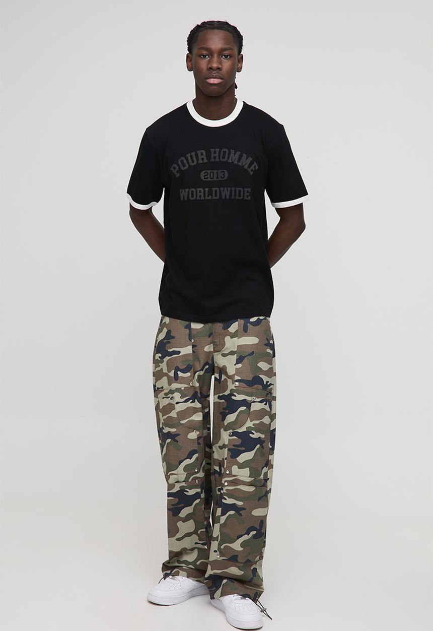 boohooMAN - Regular Fit Pour Homme Ringer T-Shirt - Black