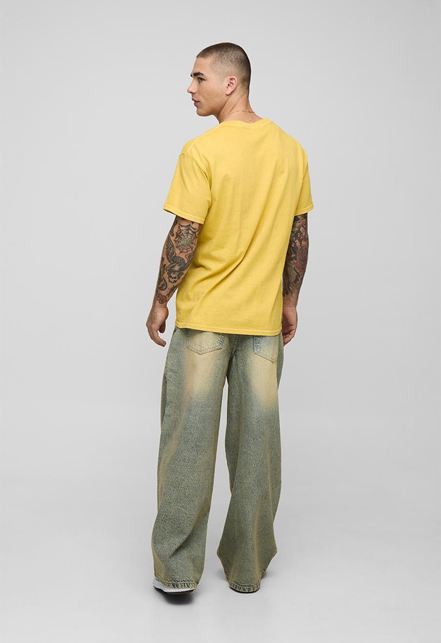 boohooMAN - Extreme Baggy Rigid Antique Tinted Washed Jeans - Antique Wash