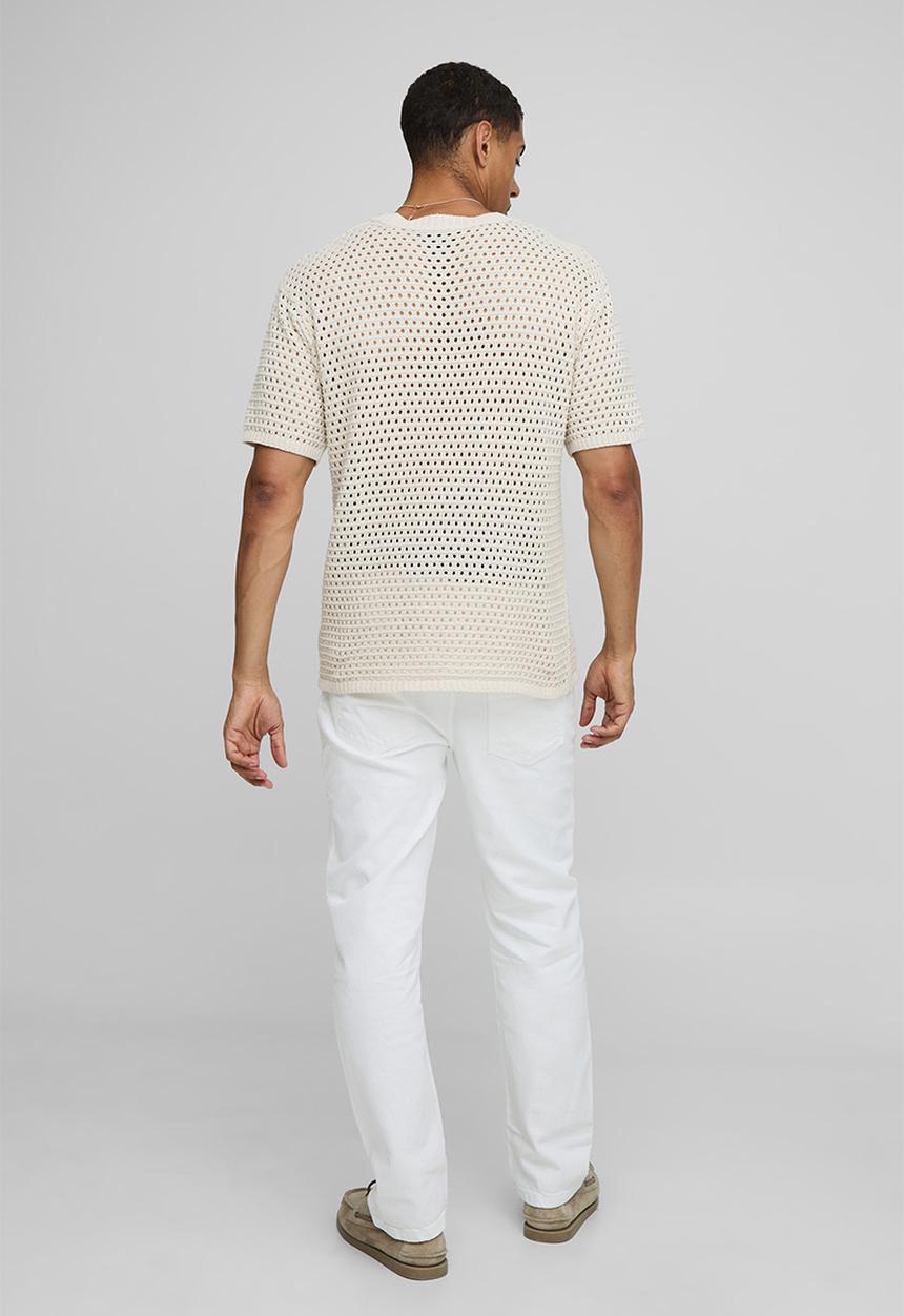 boohooMAN - Tapered Fit Rigid White Jeans - White