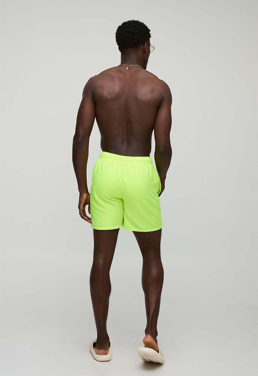 boohooMAN - Mid Length Swim Short - Neon-Yellow