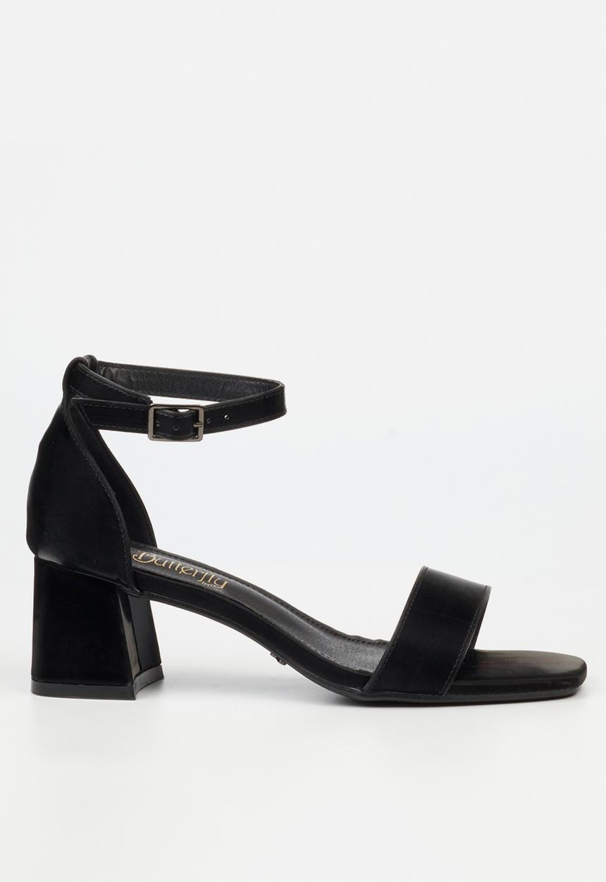 Butterfly Feet - Germaine 1 Open Toe Ankle Strap - Black