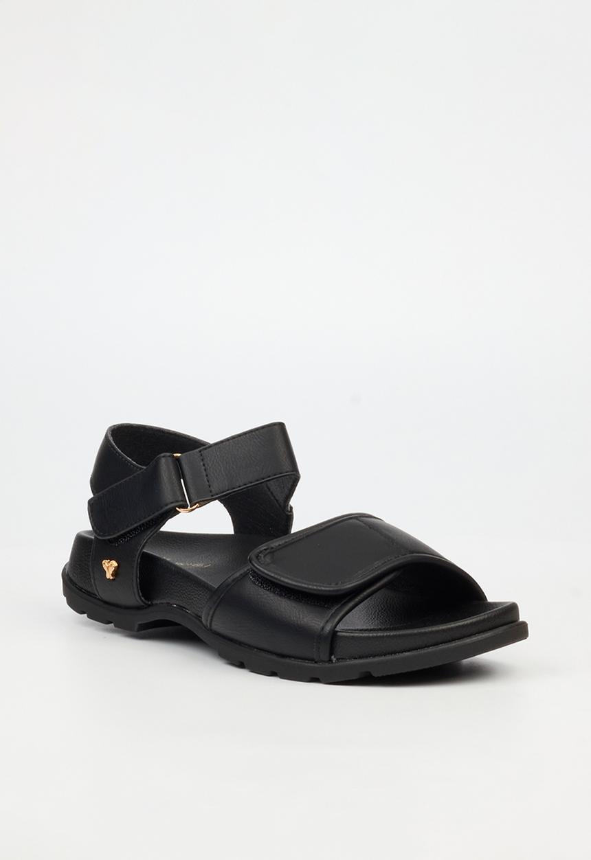 Butterfly Feet - Harlan 1 Open Toe Ankle Strap - Black