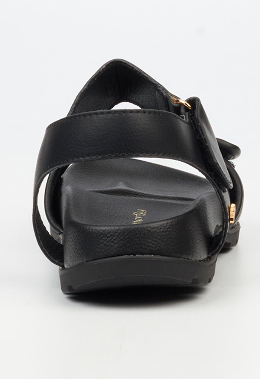 Butterfly Feet - Harlan 1 Open Toe Ankle Strap - Black