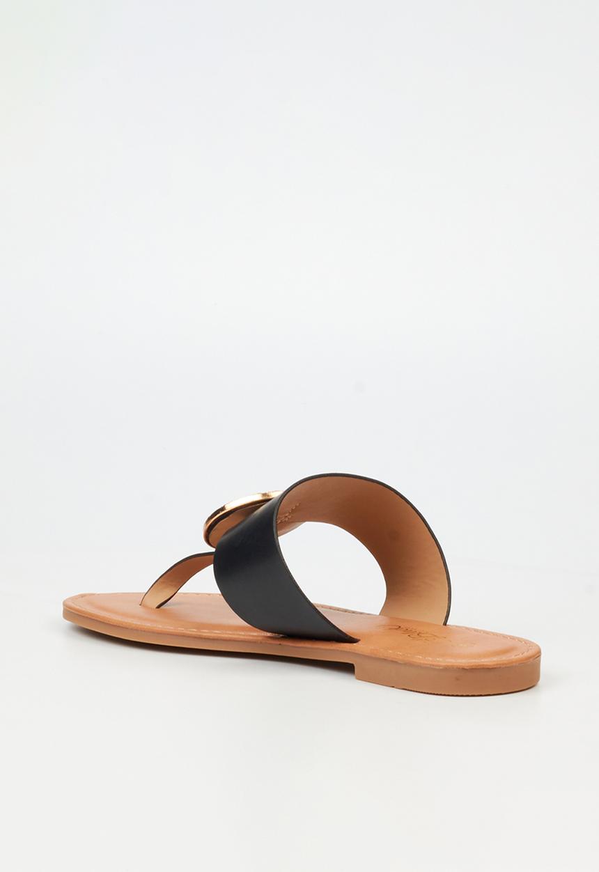 Miss Black - Honor 5 toe thong coin sandal - black