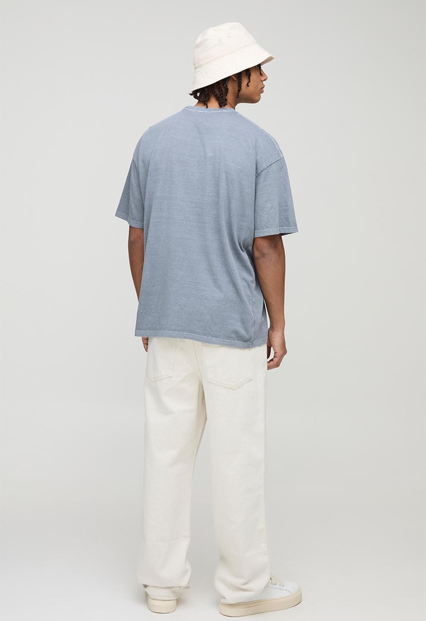 boohooMAN - Oversized Ibiza Cherry Washed Printed T-Shirt - grey