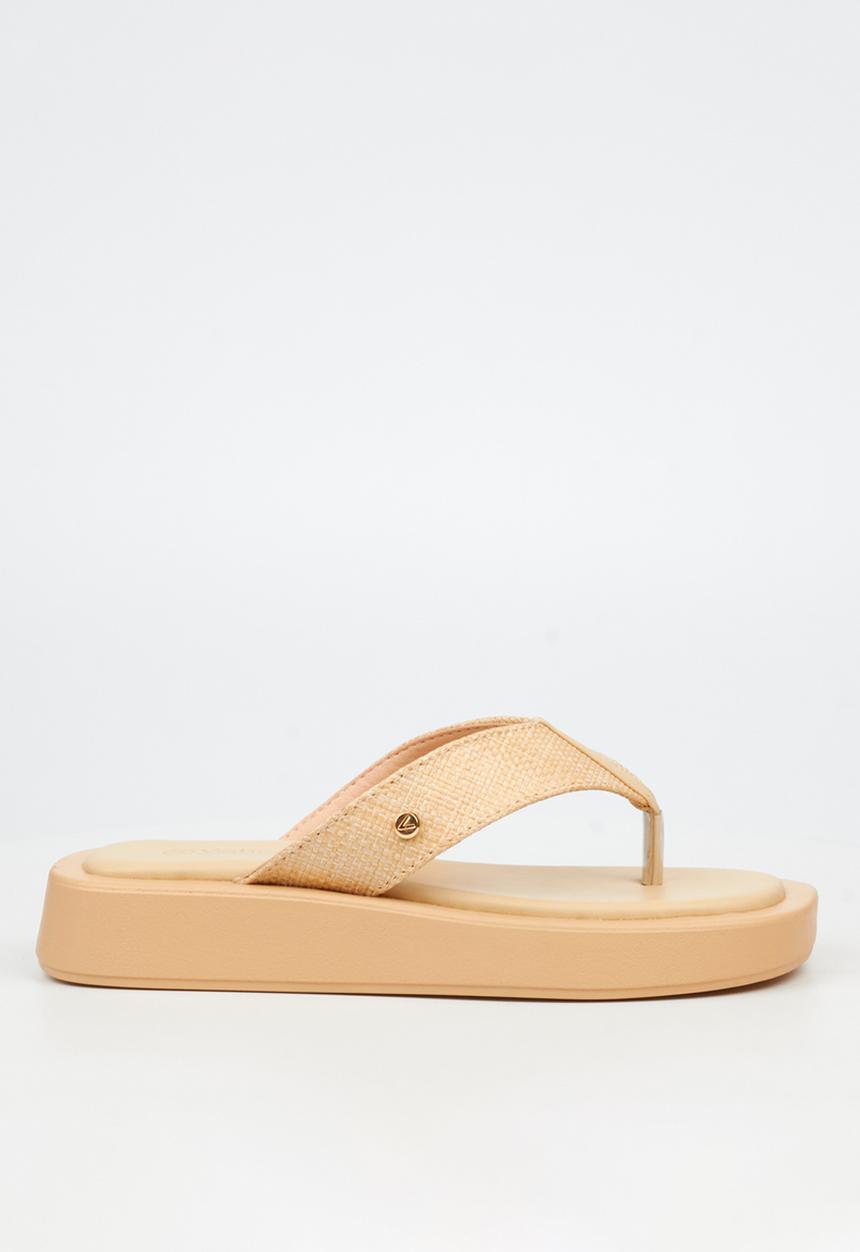 Viabeach - Coconut 30 Thick Raffia Toe Thong Sandal - Natural