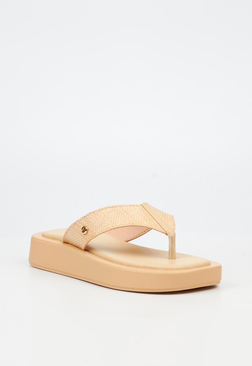 Viabeach - Coconut 30 Thick Raffia Toe Thong Sandal - Natural
