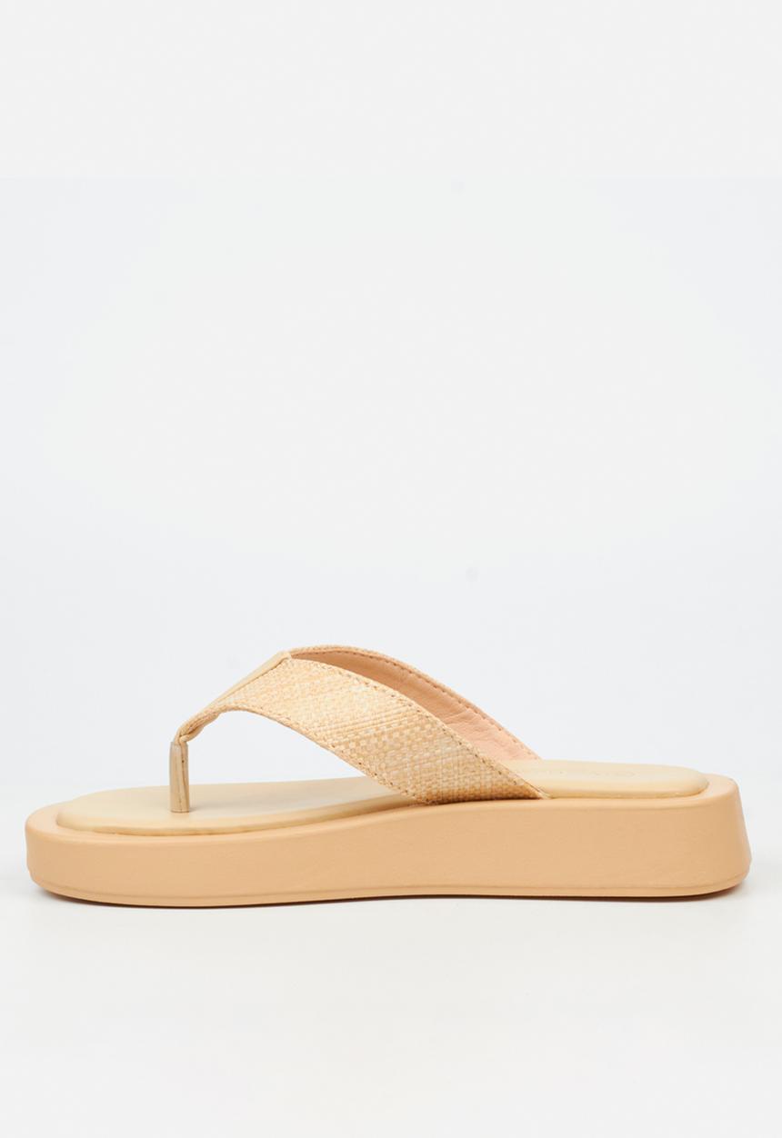 Viabeach - Coconut 30 Thick Raffia Toe Thong Sandal - Natural