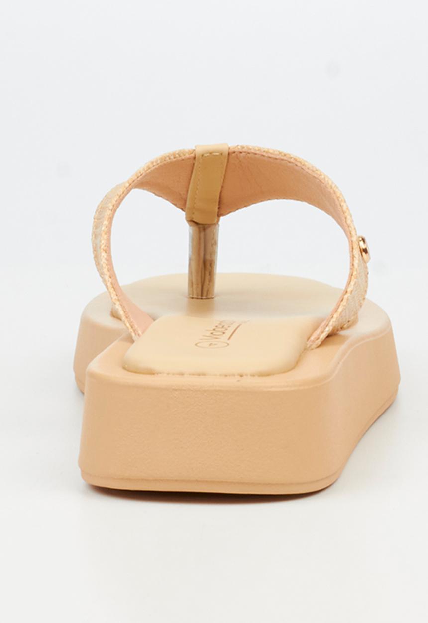 Viabeach - Coconut 30 Thick Raffia Toe Thong Sandal - Natural