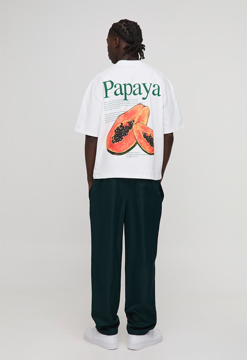 boohooMAN - Oversized Extended Neck Man Papaya T-Shirt - White