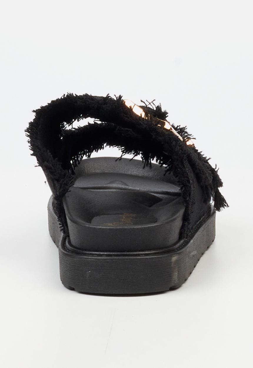 Butterfly Feet - Marina 1 Two Strap Slide - Black