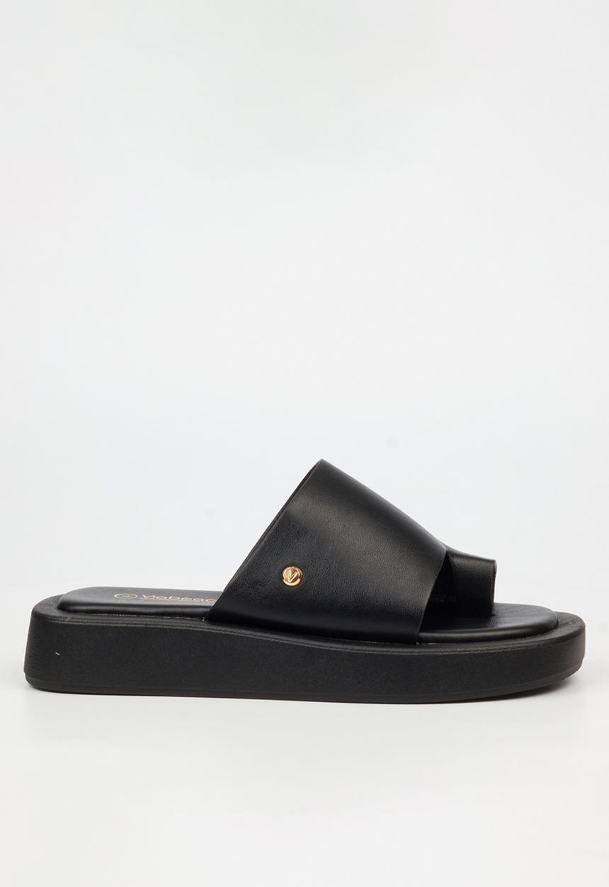 Viabeach - Coconut 27 Thick Toe Loop Slide Sandal - Black