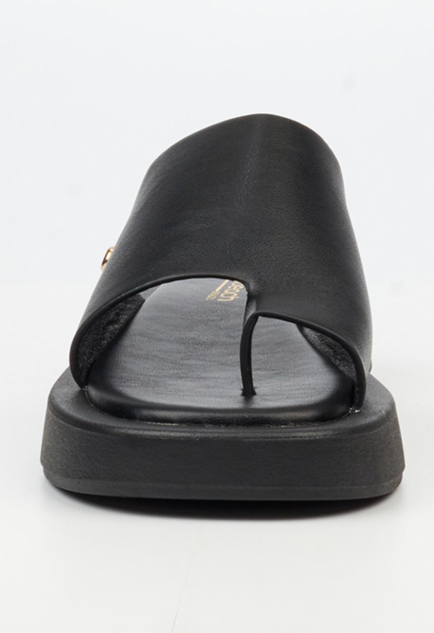 Viabeach - Coconut 27 Thick Toe Loop Slide Sandal - Black